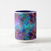 Stained bluish lilac and 3D or pink triangles Tasse (Zentrum)