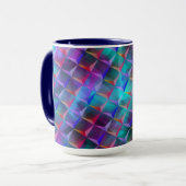 Stained bluish lilac and 3D or pink triangles Tasse (Vorderseite Links)