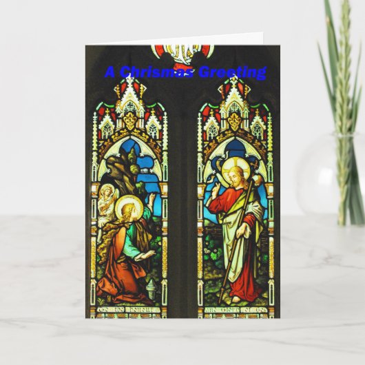 Stained Glass #4 Feiertagskarte (Vorderseite)