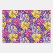 Stained Glass Abstract Purple Yellow Pink Geschenkpapier Set (Vorderseite)