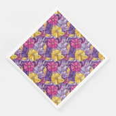 Stained Glass Abstract Purple Yellow Pink Serviette (Ecke)