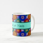Stained Glass Abstract Red Green Blue Orange Kaffeetasse (VorderseiteRechts)
