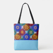 Stained Glass Abstract Red Green Blue Orange Tasche (Rückseite)