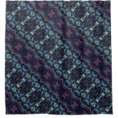 Stained Glass Acrylic Pour Inspired Shower Curtain Duschvorhang (Vorderseite)