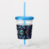 Stained Glass Acrylic Pour Tumbler Acryltrinkbecher (Vorderseite)