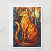 Stained Glass Animal Rescue Organization OrangeCat Dankeskarte (Vorderseite)