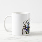 Stained Glass Birth Flower July Larkspur Name Kaffeetasse (Links)