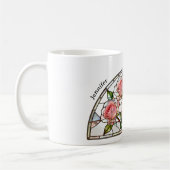 Stained Glass Birth Flower June Rose Personalized Kaffeetasse (Links)