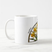 Stained Glass Birth Flower March Daffodil Name Kaffeetasse (Links)
