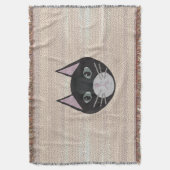 Stained Glass Black Cat, Beige Decke (Vorderseite Vertikal)