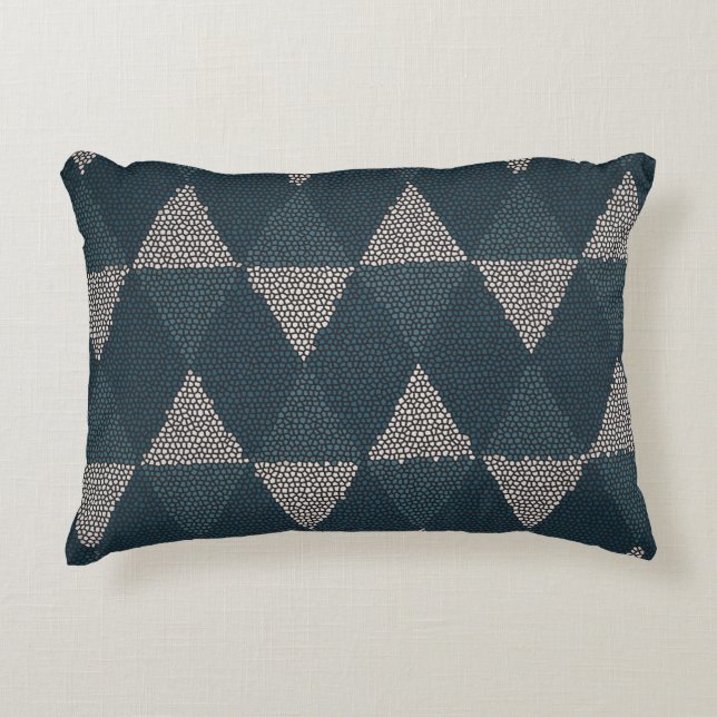 Stained Glass Blue Diamond Dekokissen (Vorderseite)