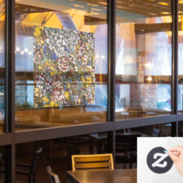 Stained Glass Botanical Floral Fensteraufkleber