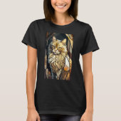 Stained Glass Buff Cat T-Shirt (Vorderseite)
