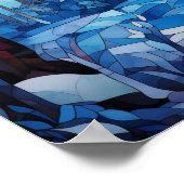 Stained Glass Bunny Poster (Ecke)