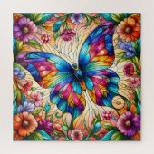 Stained Glass Butterfly Puzzle (Vertikal)