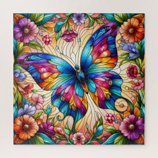 Stained Glass Butterfly Puzzle (Vertikal)