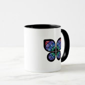 Stained Glass Butterfly Tasse (VorderseiteRechts)