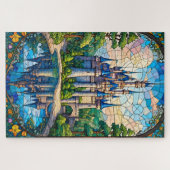 Stained Glass Castle Jigsaw Puzzle (Horizontal)