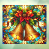 Stained Glass Christmas Bells Window Cling Fensteraufkleber (Blatt 3)