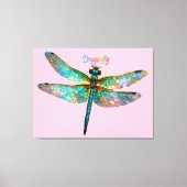 Stained Glass Colorful Dragonfly Leinwanddruck (Vorderseite)
