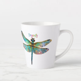 Stained Glass Colorful Dragonfly Milchtasse