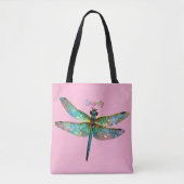 Stained Glass Colorful Dragonfly Tasche (Vorderseite)
