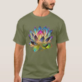 Stained Glass Colorful Lotus Flower T-Shirt (Vorderseite)