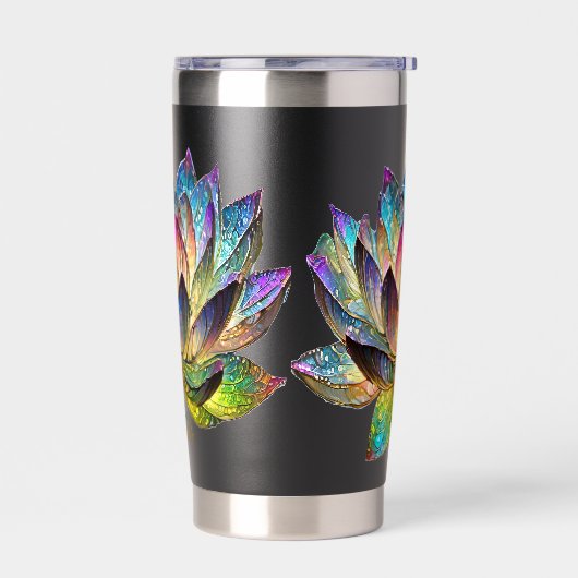 Stained Glass Colorful Lotus Flower Thermobecher (Links)