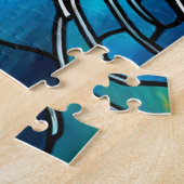 Stained Glass Cute Cat Jigsaw Puzzle (Seite)