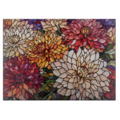 Stained Glass Dahlia Art Schneidebrett (Vorderseite)