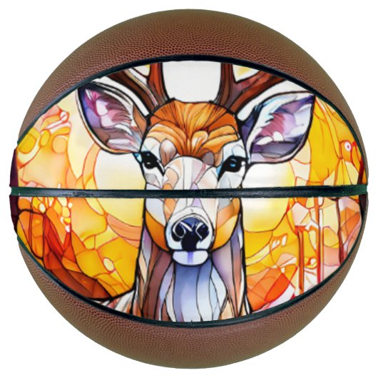 Stained Glass Deer Basketball (Vorderseite)