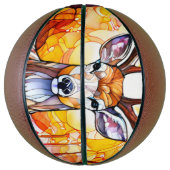 Stained Glass Deer Basketball (Vertikal)