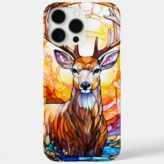 Stained Glass Deer Case-Mate iPhone Hülle (Rückseite)