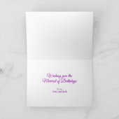 Stained Glass Dragonfly Birthday Card Feiertagskarte (Innenseite)