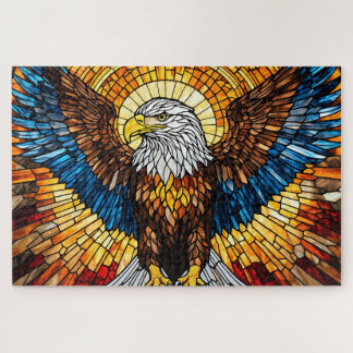 Stained Glass Eagle Jigsaw Puzzle