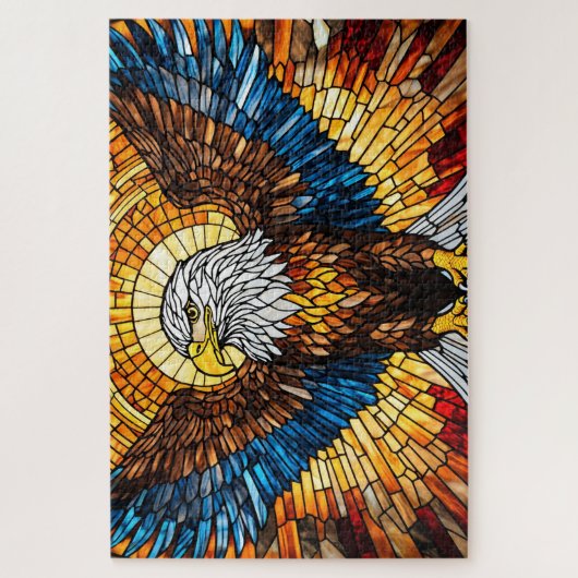 Stained Glass Eagle Jigsaw Puzzle (Vertikal)