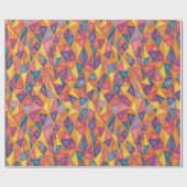 Stained Glass Effect Rainbow Wrapping Paper Geschenkpapier (Flach)