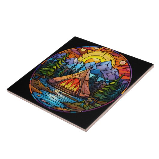 Stained Glass  Fliese (Seite)