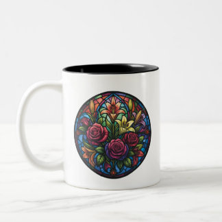 Stained Glass Floral Mug Zweifarbige Tasse