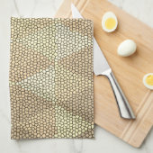 Stained Glass Gold Diamond Pattern Geschirrtuch (Viertel Falte)