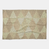 Stained Glass Gold Diamond Pattern Geschirrtuch (Horizontal)