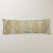 Stained Glass Gold Diamond Pattern Seitenschläferkissen (Rückseite)