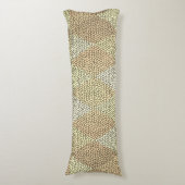 Stained Glass Gold Diamond Pattern Seitenschläferkissen (Vorderseite Vertikal)