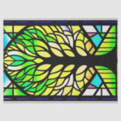 Stained Glass Green Tree Artwork Large Seidenpapier (Vorderseite)