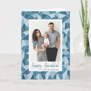 Stained Glass Happy Hanukkah 2 Foto Feiertagskarte