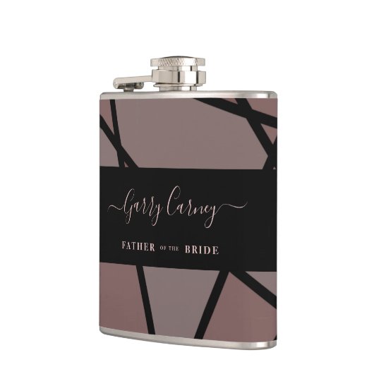 Stained Glass Imitation to Father Bride or Groom Flachmann (Links)