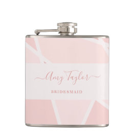 Stained Glass Imitation to Thank Bridesmaids Flachmann