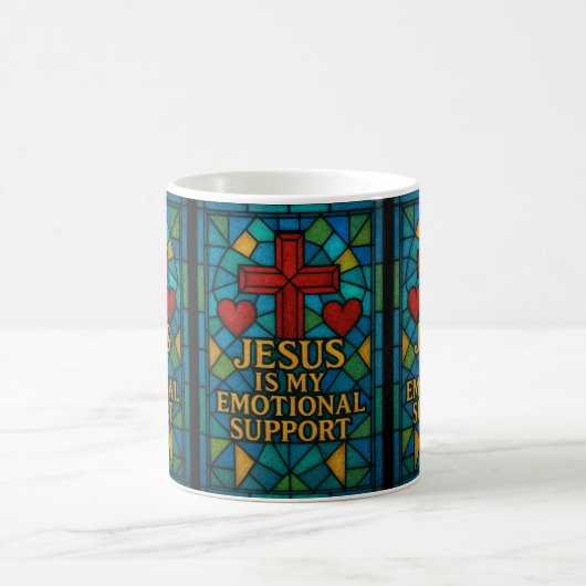 Stained Glass Jesus Christian Gift Kaffeetasse (Mittel)