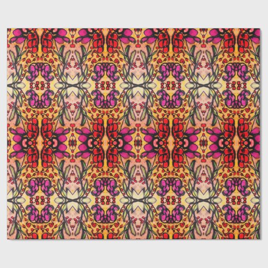 Stained Glass-Like Geschenkpapier (Flach)