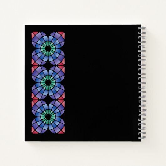 Stained Glass (Linear - Midnight) Notizblock (Rückseite)